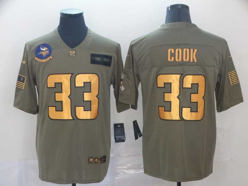 Nike Vikings 33 Dalvin Cook 2019 Olive Gold Salute To Service Limited Jersey,We sell and wholesale Nike Vikings 33 Dalvin Cook 2019 Olive Gold Salute To Service Limited Jersey on line form chian!
